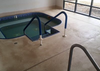 Decorative Concrete Surfacing LLC | Poolside concrete Polishing | Epoxy Flooring | Super 8 Motel Hot Tub N96 W17490 County Line Rd Germantown