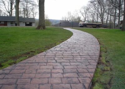 DIY polished concrete Pathway